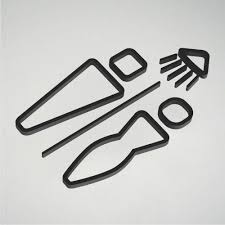 Deco Profile Pictogram Icon Door Sign