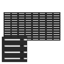 3 X6 Boardwalk Decorative Screen Panel Black