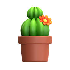 Mini Cactus Plant 3d Icon In