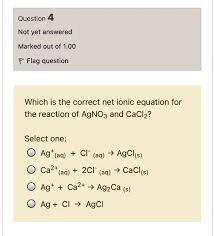 Which Is The Correct Net Ionic Equation