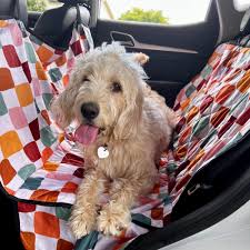 Boho Checd Pet Seat Cover Back Car