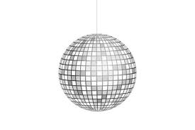Silver Disco Ball Icon Isolated On