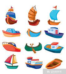 Wall Mural Cartoon Boat Icon Pixers Co Nz