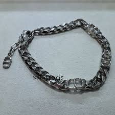 Cd Icon Thin Chain Link Bracelet