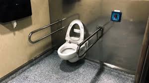 Accessible Toilet With Grab Rails