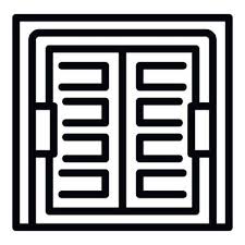 Big Wood Door Icon Outline Vector