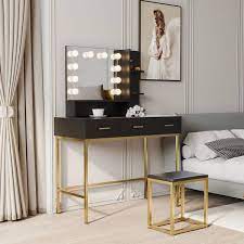 Vanity Set With Lighted Mirror 3