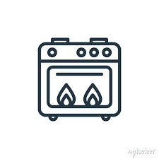 Linear Oven Outline Icon Isolated
