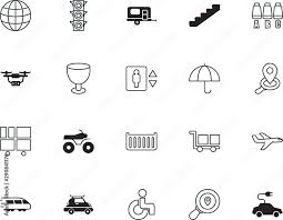 Transport Vector Icon Set Such As