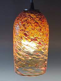 Mark Rosenbaum Art Glass Pendant Lamp