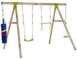 Capuchin Wooden Garden Swing Set Swings