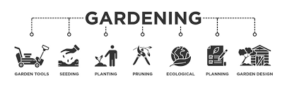 Gardening Banner Web Icon Vector