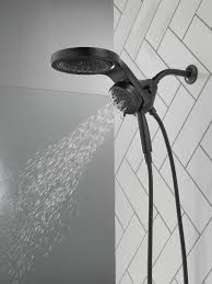 Delta Matte Black Round Rain Shower