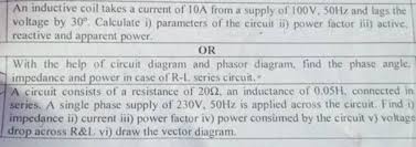 An Inductive Coil Takes A Cur Of 10