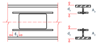 steel beam with web opening