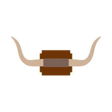 Mounted Wall Horn Travel Vector Icon