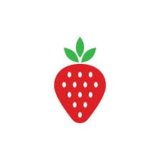 White Background Strawberries Symbol
