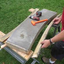 Build A Stone Inlay Concrete Bench Diy