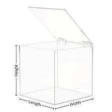 Clear Acrylic Box With Hinged Lid