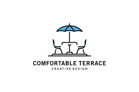 Creative Modern Terrace Cafe Symbol