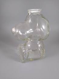 Snoopy Heavy Glass Clear Piggy Bank