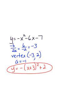 To Vertex Form Flashcards Quizlet