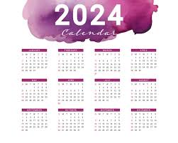 Premium Vector 2024 Calendar Simple