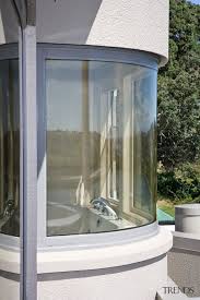 View Of A Curved Bathroom Window Wh