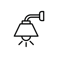 Bedside Lamp Icon Design Vector
