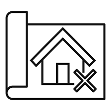 House Demolition Plan Vector Icon