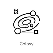 Outline Galaxy Vector Icon Isolated