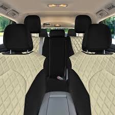 Neoprene Custom Fit Seat Covers For 2020 2024 Toyota Highlander Beige Full Set