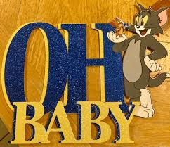 Baby Shower Tom And Jerry Cake Topper