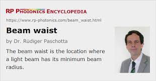 beam waist explained by rp photonics