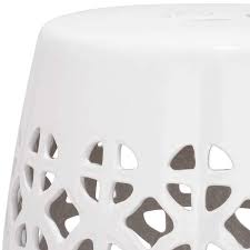 Safavieh Circle Lattice White Ceramic