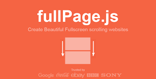 fullpage js one page scroll sections
