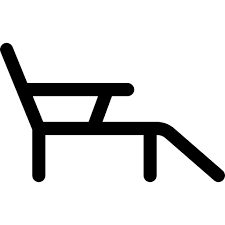 Deck Chair Basic Rounded Filled Icon