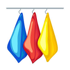 Kitchen Towel On Hanger Icon Cartoon Of