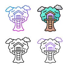 Premium Vector Treehouse Icon Design