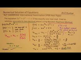 Newton Raphson Method For Numerical