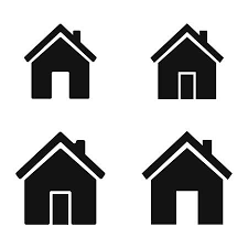 Home Icon House Symbol Flat Graphic