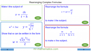 Rearranging Complex Formulae Mr