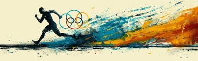 Dynamic Olympic Athlete Silhouette