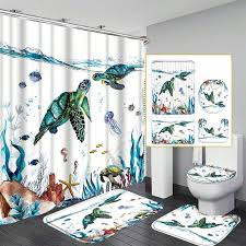 1set Sea Turtle Jellyfish Seahorse
