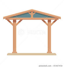 Shelter Pergola Icon Cartoon Vector