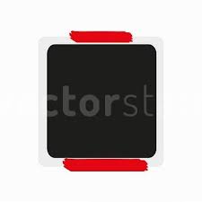 Photo Frame Icon With Red Tape