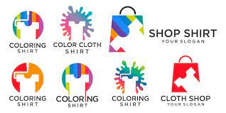 Tshirt Printing Icon Set Logo Design