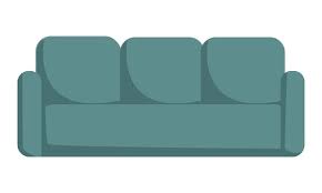 Contemporary Couch Flat Color Vector