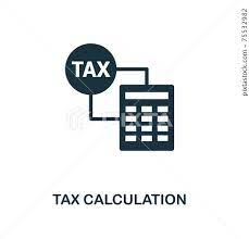 Tax Calculation Icon Line Style Icon