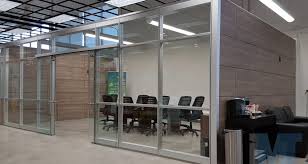Glass Office Walls And Solid Office